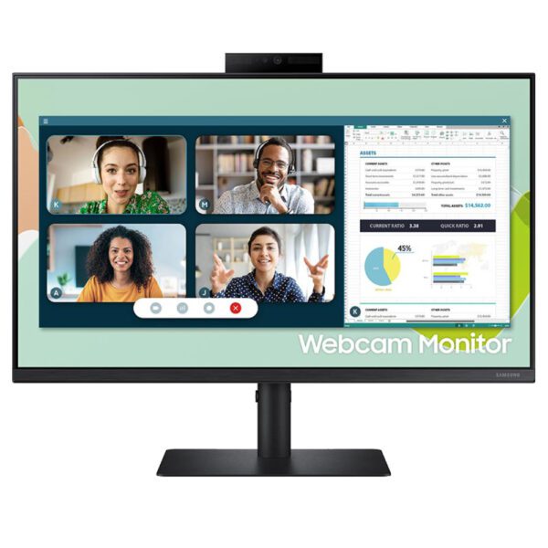 Samsung Monitor 24″ LS24A400VEUXEN with Webcam, Speaker Black