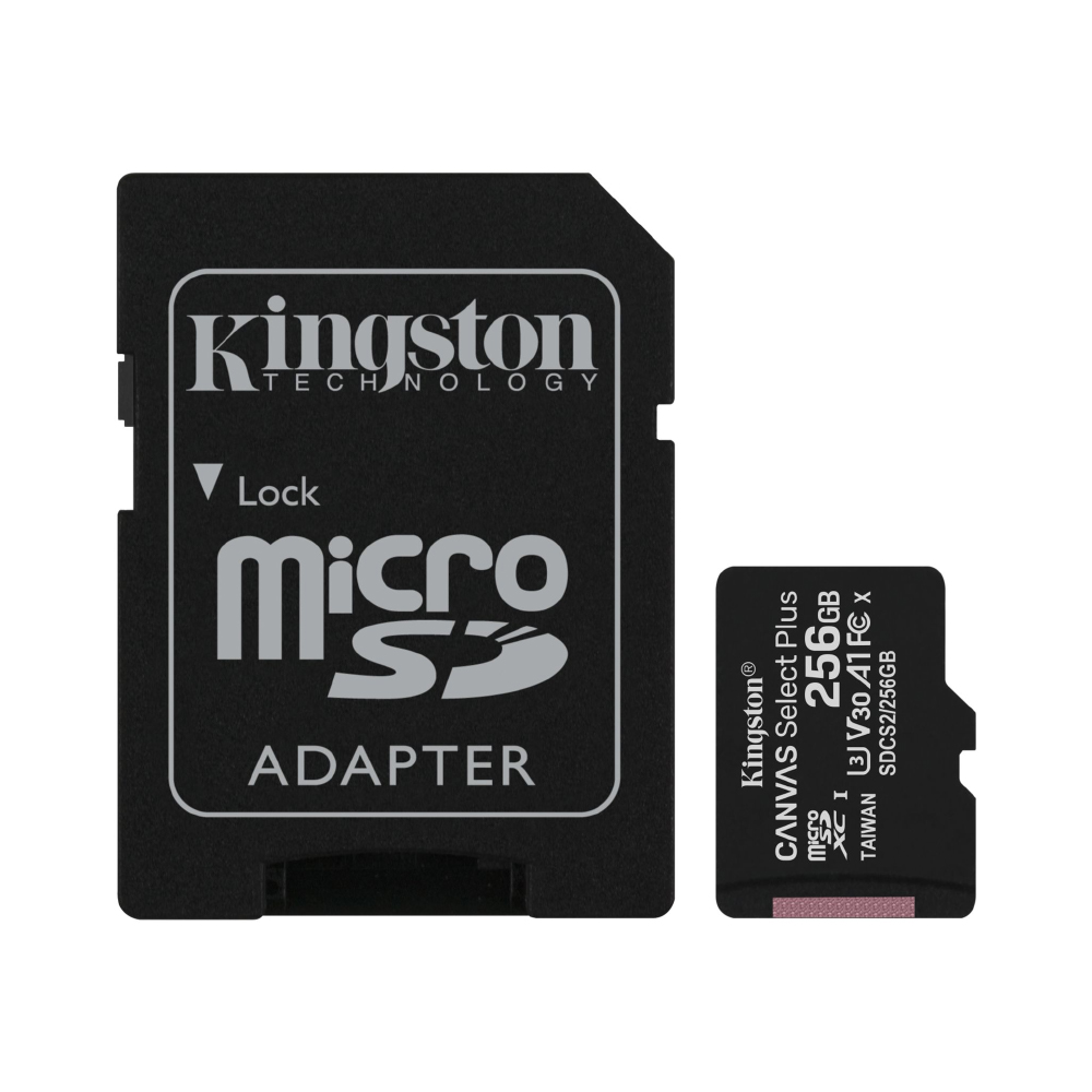 Κάρτα μνήμης 256gb MicroSD μαζί με αντάπτορα SD της Kingston