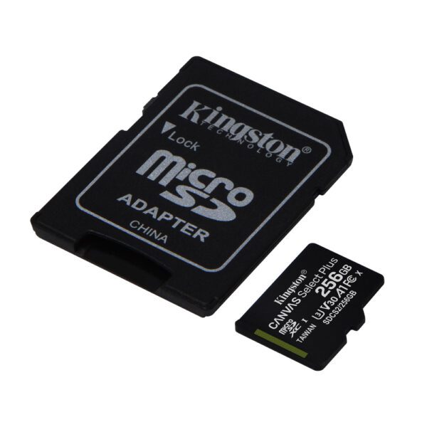 Κάρτα μνήμης 256gb MicroSD μαζί με αντάπτορα SD της Kingston