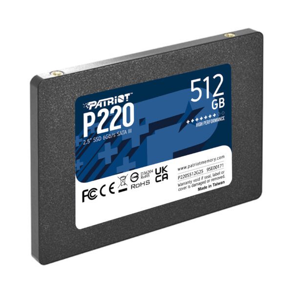 Patriot SSD P220S512G25 P220 512GB 2.5” Sata 3