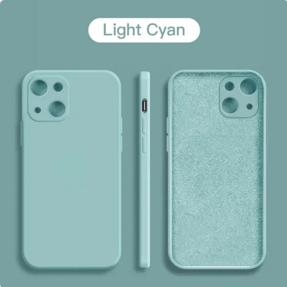 Silicone Case for iPhone 14 Cyan Blue