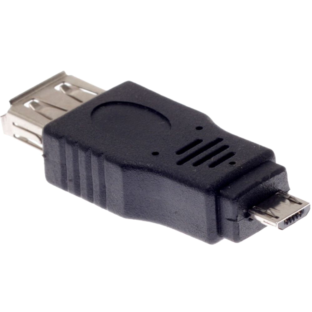DeTech Adapter USB-A Female to USB Micro Male Black