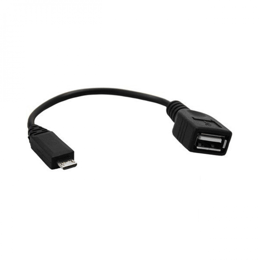 DeTech Cable Adapter USB Female to USB Micro Male 30cm Black