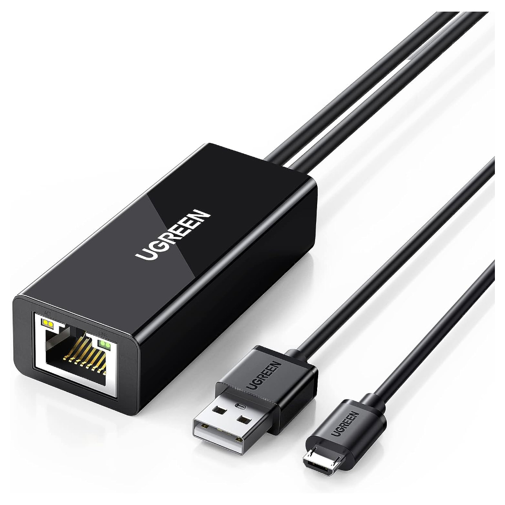 Ugreen Ethernet Adapter for TV Stick Black