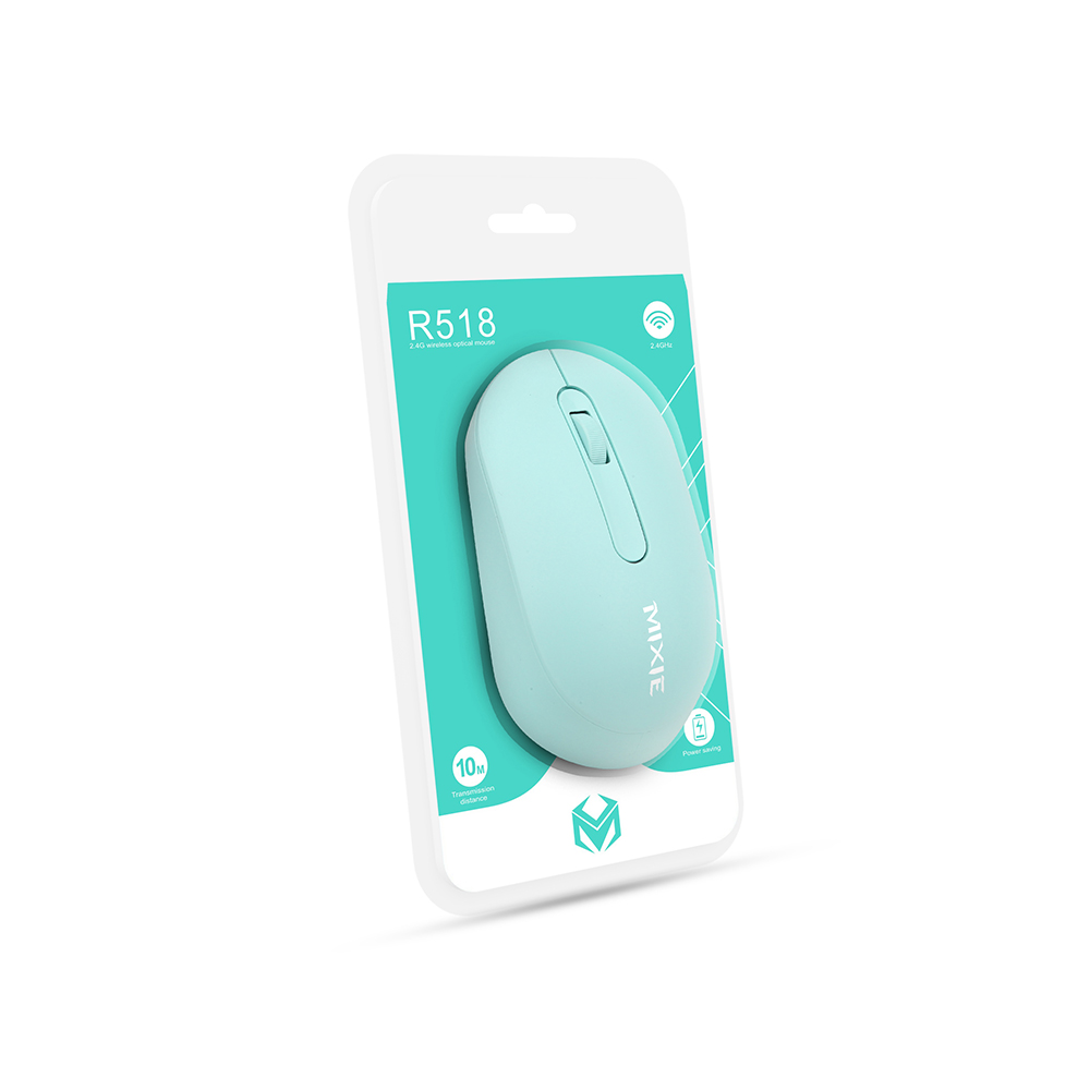 Mixie R518 Wireless Mouse 1000DPI Mint Green – 007594_2