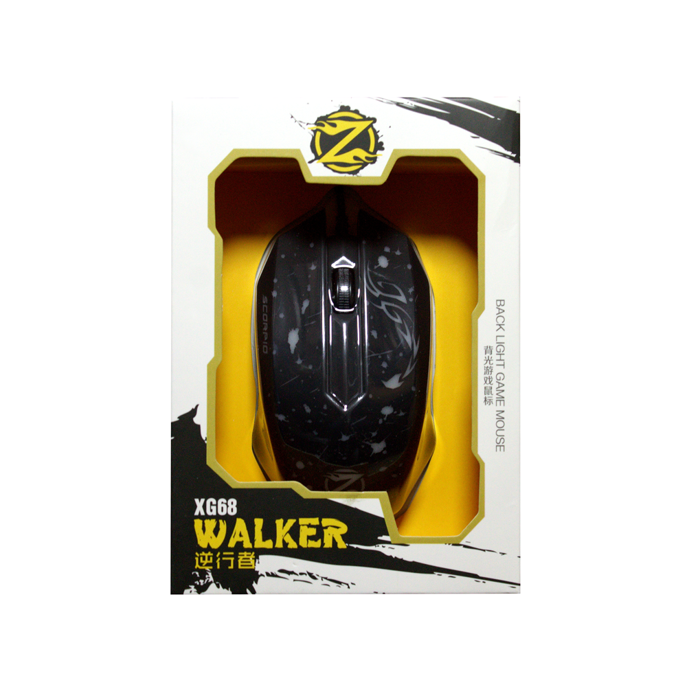 Zornwee XG68 Walker Backlight Game Mouse 1200DPI Black – 009734_2