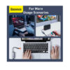 Baseus Steel Cannon Series USB-A + Type-C Bidirectional Gigabit RJ45 Lan Adapter Grey - Image 7