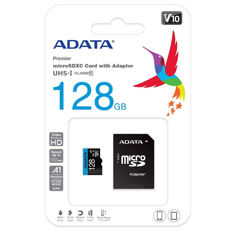 Adata AUSDX128GUICL10A1-RA1 Premier Micro SDXC 128GB UHS-I V10 Class 10 with Adapter – 461940